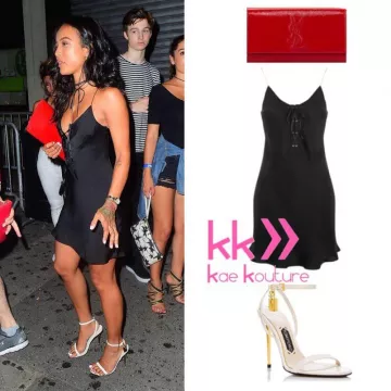 Yves Saint Laurent Red Patent Leather Belle De Jour Flap Clutch used by Karrueche Tran on the Instagram account @kaekouture