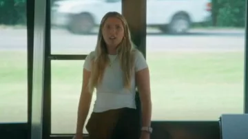 Camiseta de punto de algodón elástico Skims usada por Mia Blanchard como se ve en Gypsy Rose: Life After Lock Up (S02E01)