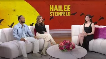 MM6 Maison Margiela Numbers-Motif Lace-Up Sneakers worn by John Legend as seen in Today with Jenna & Friends on April 8, 2025