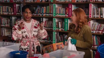 Farm Rio Cashew Mandala Cardigan worn by Barbara Howard (Sheryl Lee Ralph) as seen in Abbott Elementary (S04E20)