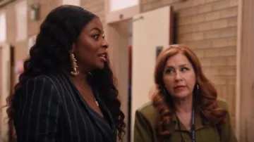 Zara Fish Bone Earrings worn by Ava Coleman (Janelle James) as seen in Abbott Elementary (S04E20)