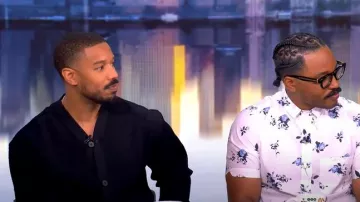 Jacquemus The Scala Cardigan worn by Michael B. Jordan as seen in The View on  April 7, 2025