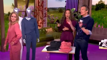 Pantalon en laine Altuzarra Rudy Wide Leg porté par Sunny Hostin comme on le voit dans The View le 7 avril 2025