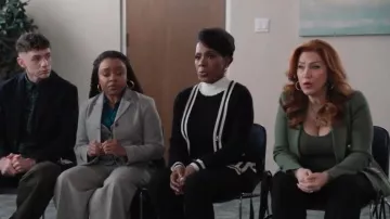 L'Agence Kenzie Knit Blazer worn by Melissa Schemmenti (Lisa Ann Walter) as seen in Abbott Elementary (S04E21)