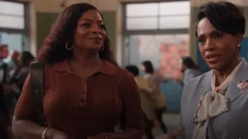 Frame Laddered Rib Short Sleeve Polo worn by Ava Coleman (Janelle James) as seen in Abbott Elementary (S04E21)