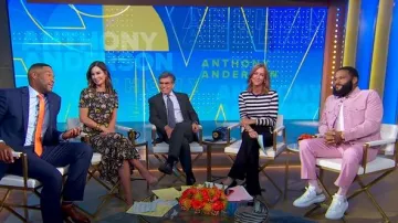 Baskets oversize Alexander McQueen portées par Anthony Anderson comme on le voit dans Good Morning America le 9 avril 2025