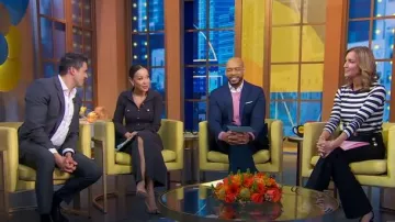 Sandro Zina Robe longue portée par Eva Pilgrim telle que vue dans Good Morning America le 9 avril 2025