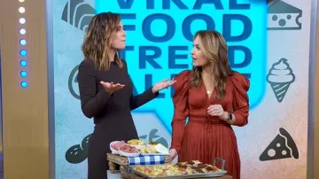 Vestido de Ulla Johnson Lelou usado por Lori Bergamotto visto en Good Morning America el 10 de abril de 2025