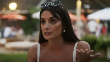 Pendientes de hojaldre de plata Jenny Bird usados por Paige DeSorbo como se ve en Summer House (S09E09)