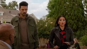 Allsaints Dalby Leather Jacket worn by Lacey Quinn (Gabrielle Walsh) as seen in Found (S02E17)