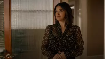 Petar Petrov Mistery Blouse worn by Marion Alba (Gina Rodriguez) as seen in Will Trent (S03E12)