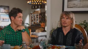 Saint Laurent Striped Polo Top worn by Keefe Chambers (Tony Cavalero) as seen in The Righteous Gemstones (S04E04)