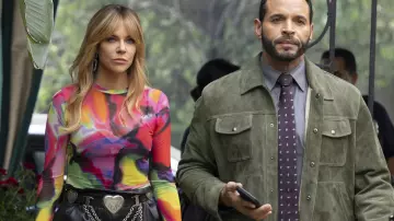 Brightly Colored Top worn by Morgan Gillory (Kaitlin Olson) in High Potential (S01E12)