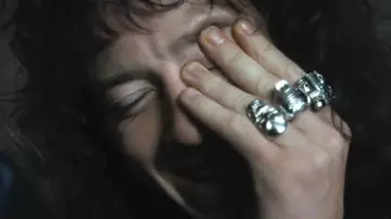 Silver Cross & Skulls Ring worn by Eddie Munson (Joseph Quinn) in Stranger Things (S04E01)