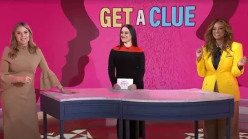 Diane von Furstenberg Mock Neck Knit Dress worn by Donna Farizan as seen in Today with Jenna & Friends on April 14, 2025
