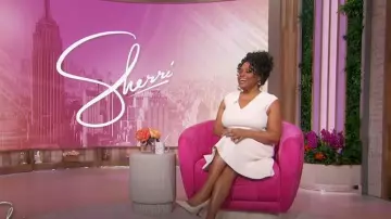 Ann Taylor The Belted V-Neck Midi Dress worn by Sherri Shepherd as seen in Sherri on April 9, 2025