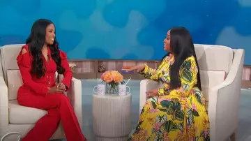 Oscar de la Renta Printed Plisse-jersey Midi Dress worn by Sherri Shepherd as seen in Sherri on  April 10, 2025