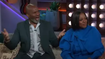 Ferragamo Asymmetric Shirt worn by Viola Davis as seen in The Kelly Clarkson Show on April 10, 2025