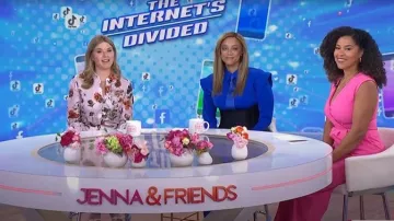 Closet London Surplice Jumpsuit worn by Arianna Davis as seen in Today with Jenna & Friends on April 15, 2025