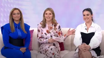 Anthropologie Twofer Collared Mini Dress worn by Donna Farizan as seen in Today with Jenna & Friends on April 15, 2025