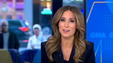 Veronica Beard Miller Dickey Jacket worn by Rhiannon Ally as seen in Good Morning America on April 11, 2025