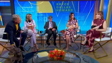 Robe de Johanna Ortiz Running Horses portée par Bryce Dallas Howard telle que vue dans Good Morning America le 11 avril 2025