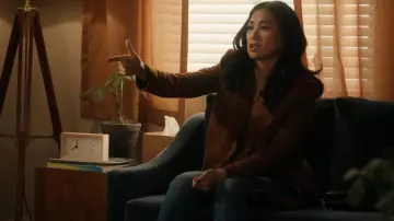All Saints Riley Wrap-Around Belted Wool-Blend Coat worn by Melody 'Mel' Bayan (Liza Lapira) as seen in The Equalizer (S05E15)