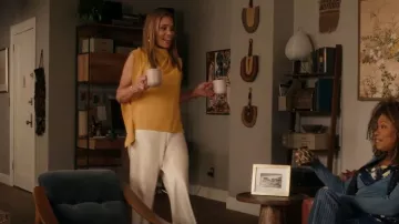 Donna Karan Women's Wide-Leg Satin Pants worn by Evelyn Rodgers (Michael Michele) as seen in The Equalizer (S05E15)