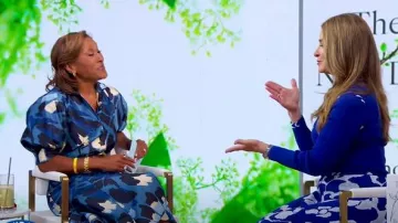 Chanel Robe mi-longue worn by Melinda French Gates as seen in Good Morning America on  April 14, 2025