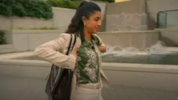 Sezane Claudio Shirt worn by Emily Price (Vella Lovell) as seen in Animal Control (S03E07)