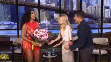 Ferragamo Sculpted Rib Minidress worn by Porsha Williams as seen in LIVE with Kelly and Mark on  April 14, 2025