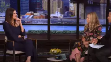 Holden Tie Cuff Long Sleeve Top worn by Lake Bell as seen in LIVE with Kelly and Mark on April 16, 2025
