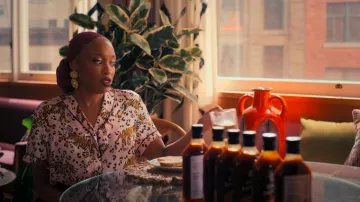 Anthropologie Silky Patterned Pajama Top worn by Kylie Mercer (Travina Springer) as seen in The Irrational (S02E16)