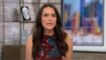 Robe Ulla Johnson Livia portée par Lilia Luciano vue dans CBS Mornings le 16 avril 2025