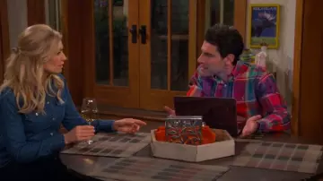 Polo Ralph Lauren Logo-Embroidered Plaid-Print Shirt worn by Dave Johnson (Max Greenfield) as seen in The Neighborhood (S07E16)