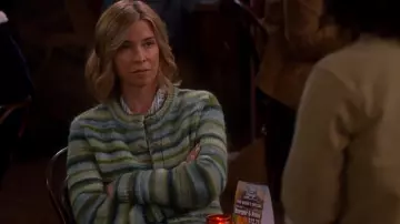 Splendid Daniella Striped Knit Cardigan worn by Jolie Jenkins as seen in The Conners (S07E04)