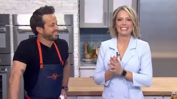 Vestido de esmoquin cruzado de Eliza J usado por Dylan Dreyer como se ve en Hoy el 16 de abril de 2025