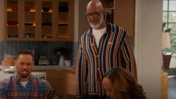 Casablanca Chaqueta camisera de punto de ganchillo usada por Poppa (Damon Wayans) como se ve en la casa de Poppa (S01E16)