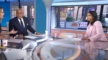 Gabriela Hearst Angela Wool Blazer worn by Laura Jarrett as seen in Today on April 17, 2025