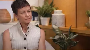 Rag & Bone Slade Ponte Vest worn by Stephanie Gosk as seen in Today on April 17, 2025
