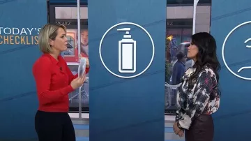Blusa de seda a cuadros mixtos Libertine All Mods Con usada por Sandra Lee como se ve en Hoy el 17 de abril de 2025