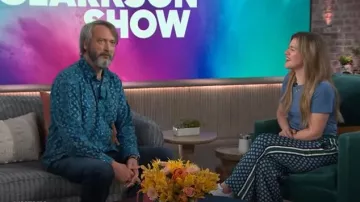 Camisa de manga larga con estampado occidental Wrangler Checotah usada por Tom Green como se ve en The Kelly Clarkson Show el 17 de abril de 2025