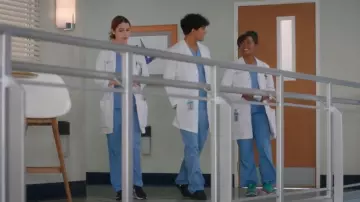 On Cloud 5 Waterproof Running Shoe In All Black worn by Lucas Adams (Niko Terho) as seen in Grey's Anatomy (S21E12)