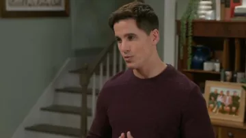 Express Textured Crew Neck Perfect Pima Cotton Sweater worn by  Bradley 'Smitty' Smith(Mike C. Manning) as seen in Beyond the Gates (S01E29)