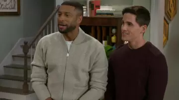 Buck Mason Heritage Wool Zip Cardigan worn by  Martin Richardson (Brandon Claybon) as seen in Beyond the Gates (S01E29)