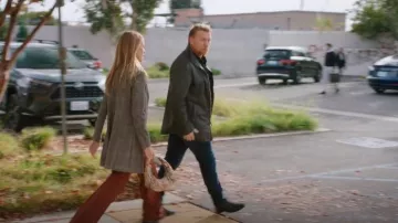 Mango Kira Snakeskin Embossed Leather Shoulder Bag worn by Teddy Altman (Kim Raver) as seen in Grey's Anatomy (S21E12)