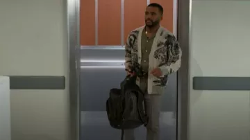 Domrebel Hao Jacquard Cardigan worn by  Andre Richardson(Sean Freeman) as seen in Beyond the Gates (S01E30)