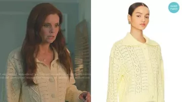 Cárdigan amarillo de Maddie Townsend (JoAnna García) en Magnolias dulces (T04E02)