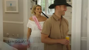 Vestido de Rosalea del Botín Pirata de Jen usado por Lindsay Hubbard como se ve en Summer House (T09E10)