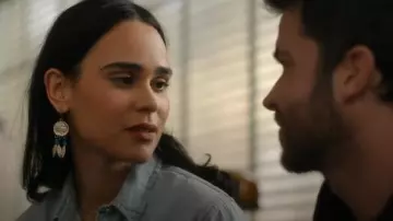 Buffalo Vintage Turquoise Buffalo Nickel Earrings worn by Ellie Estevez (Marianly Tejada) as seen in Ransom Canyon (S01E03)